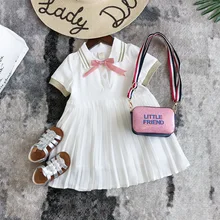 Г. Летнее платье для маленьких девочек, детские школьные платья с короткими рукавами детская одежда летние платья-пачки для девочек, костюм дропшиппинг