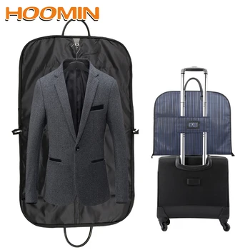 

HOOMIN Clothing Covers Portable Men Suit Storage Bag Clothes Accessories Dustproof Hanger Organizer Travel Coat Case