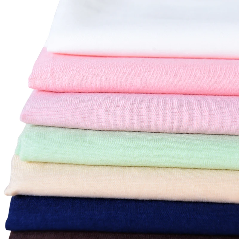 

Xintianji 100% combed cotton fabric woven solid color thin fabric for dress lining in Summer W300003