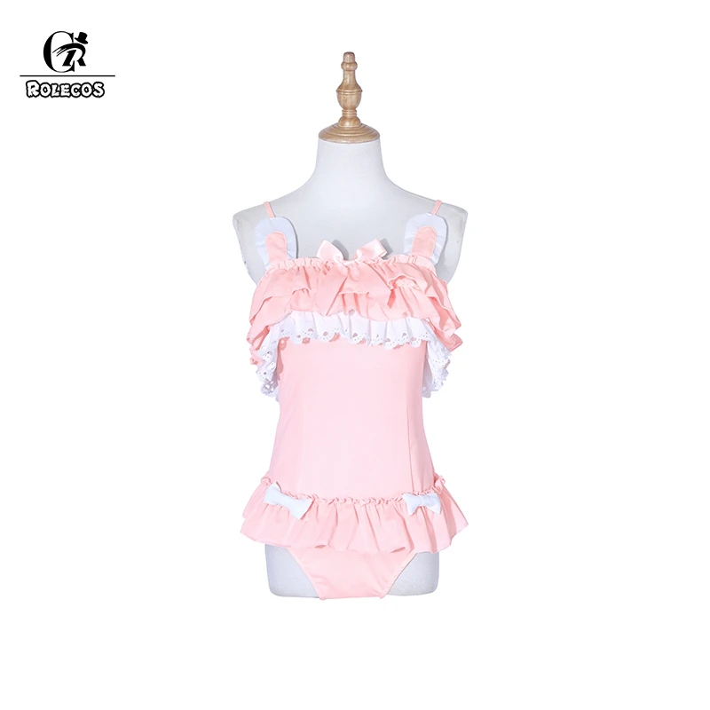 

ROLECOS Bunny Swimsuit Sweet Rabbit Swimsuit Lolita Cosplay Costumes Cat Costumes Pink Rabbit One-piece Swimwear Cute Swimsuit