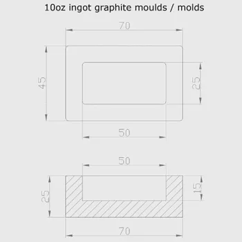 

Graphite Ingot Mold 10oz gold bar casting for jewllery melting /Gold Melting Crucible ,FREE SHIPPING
