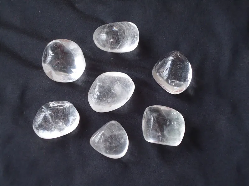 Healing Stone Reiki TUMBLED 1 LG/XL CLEAR QUARTZ Crystal w/Description Card 