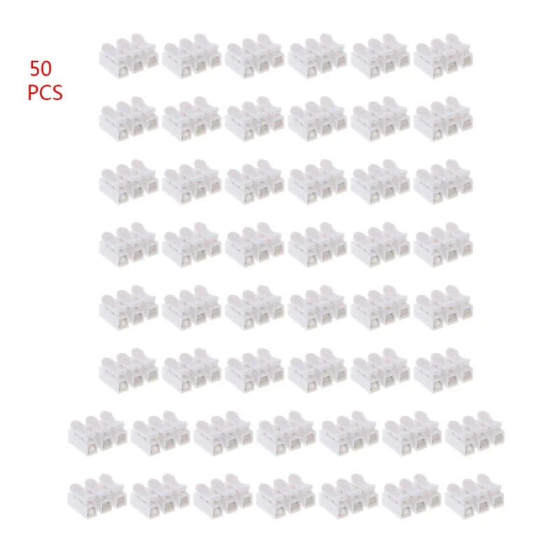 

Universal 50 Pcs Push In Wire Connector 250V 3P Terminal Block For LED Lamp L15
