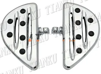

Chrome Motorcycle Front Rear Floorboards Footrest For Fit Bobber Road Kings Electra Glide Softail FLST FLT FLHT