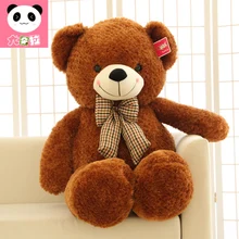lovely bowtie teddy bear 80 cm plush toy soft pillow ,Christmas gift x250