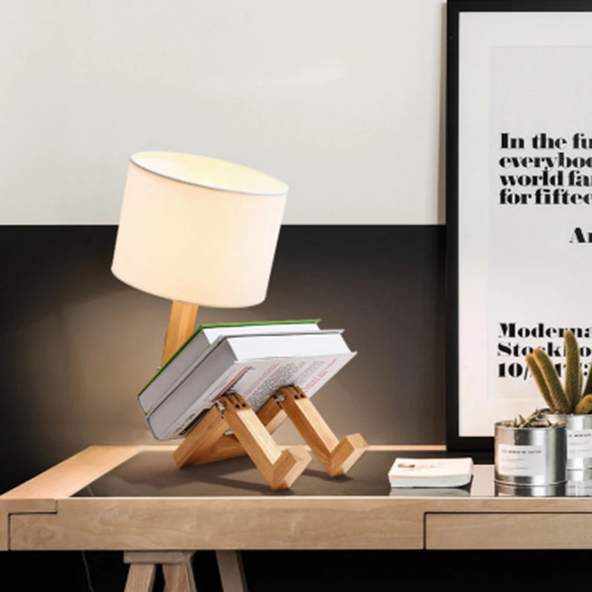 

Modern Polygonal Log Table Lamp Lighting Nordic LED Desk Lamp Living Room Bedside Bedroom Restaurant Study Fixtures Luminaire