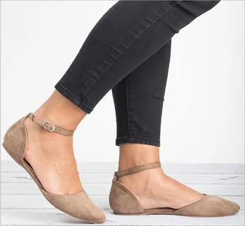 

Sping 2019 new comfortable women flats Large size flat with shallow mouth women's shoes round head flats female shoes