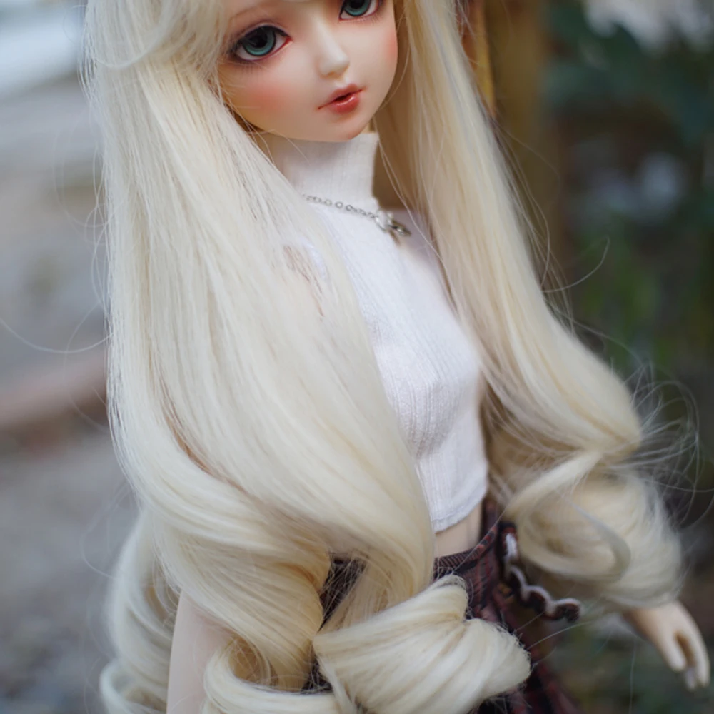 Лидер продаж модные длинные вьющиеся хаки парики 1/6 1/4 1/3 BJD/SD кукла для милых