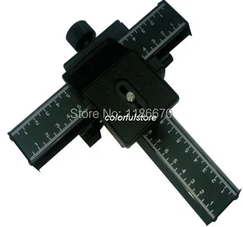 

Free Ship! 4-way Metal Macro Focusing Rail Slider Tripod Ball Head for Nikon Canon Samsung Sony Minolta DSLR Digital SLR Camera