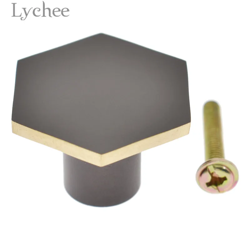 Lychee, винтажный медный шестигранник, выдвижная ручка, креативные ручки для шкафа, ручки для шкафа, товары для дома - Цвет: 7