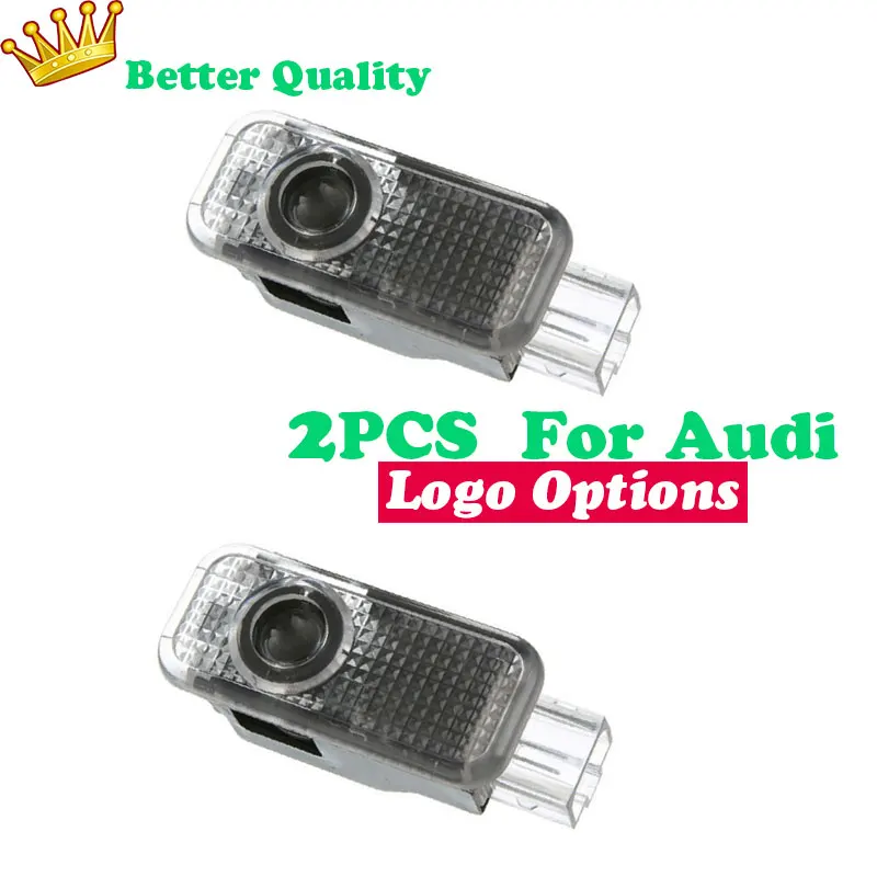 

2X Led Car Door Light Led For Audi a8 a6 a4 a3 a5 sline RS logo light Door c5 c6 r8 q7 q5 Projector Accessories