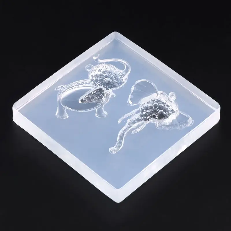

Crystal UV Epoxy Silicone Mold Handmade DIY Jewelry Transparent Resin Elephant Shape Mould for Crafts