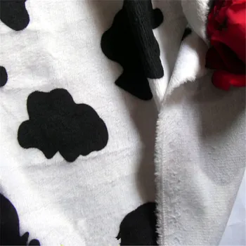 

1.5m*0.5m The cow figure printing extra soft plush cloth Hold pillow doll toy doll cloth sofa cover background fabric DIY