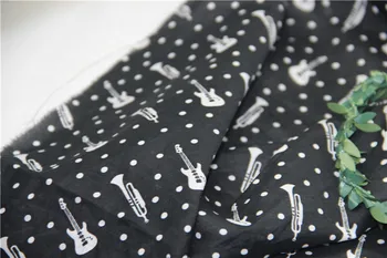 

100*140cm violin Cotton summer Fabric For Sewing Fat Quarter Quilting Patchwork Doll Kids Bedding Patchwork