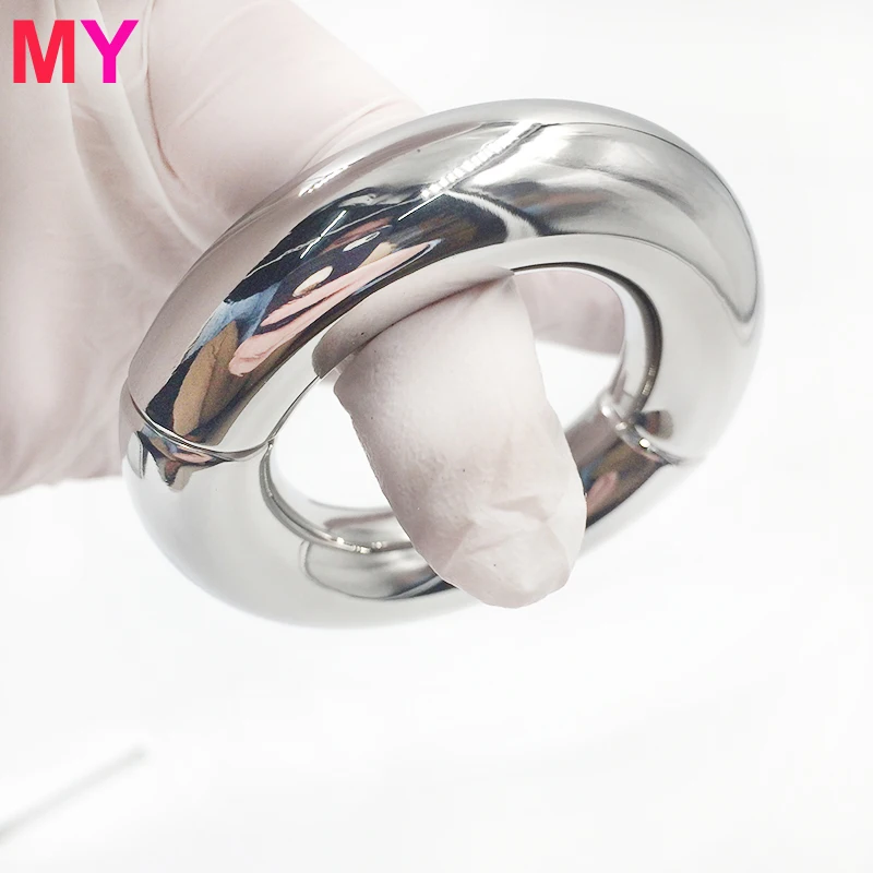 My Scrotum Pendant Ball Stretcher Cock Cage with Screw Slave Stainless Steel Sex Toys for Male 