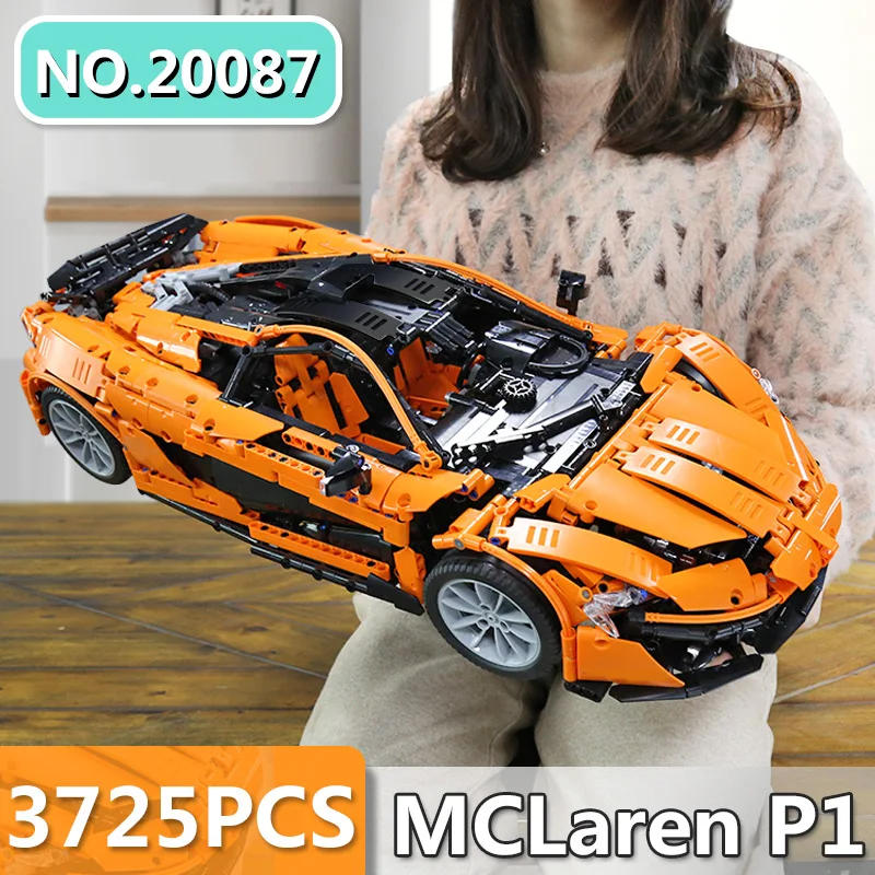 

DHL free Lepin 20087 Technic Toys The MOC-16915 Orange Super Racing Car Set Building Blocks Bricks Kids Car Model Christmas Gift