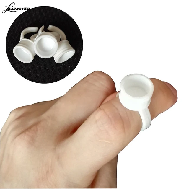 50 Pcs/Pack Microblading Pigment Glue Rings Ink Holder For Eyebrow Permanent Makeup M02644 50 Pcs/Pack Microblading Pigment Glue Rings Ink Holder For Eyebrow Permanent Makeup M02644