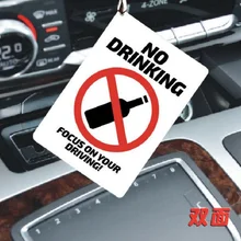Автомобильный подвесной акриловый модный знак безопасности, не курить, питье, превышение скорости, висящее зеркало заднего вида, украшение для интерьера, Стайлинг автомобиля