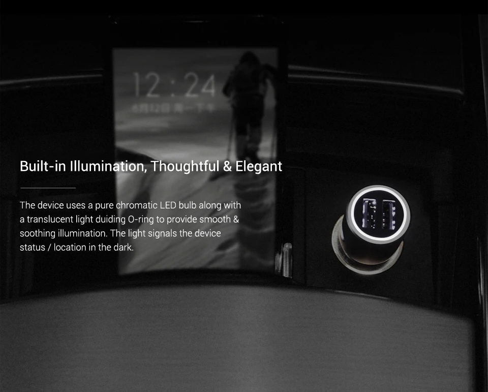 Автомобильное зарядное устройство Xiaomi, металлический стиль, быстрая зарядка, два usb-порта, универсальное автомобильное зарядное устройство, оригинальное автомобильное зарядное устройство