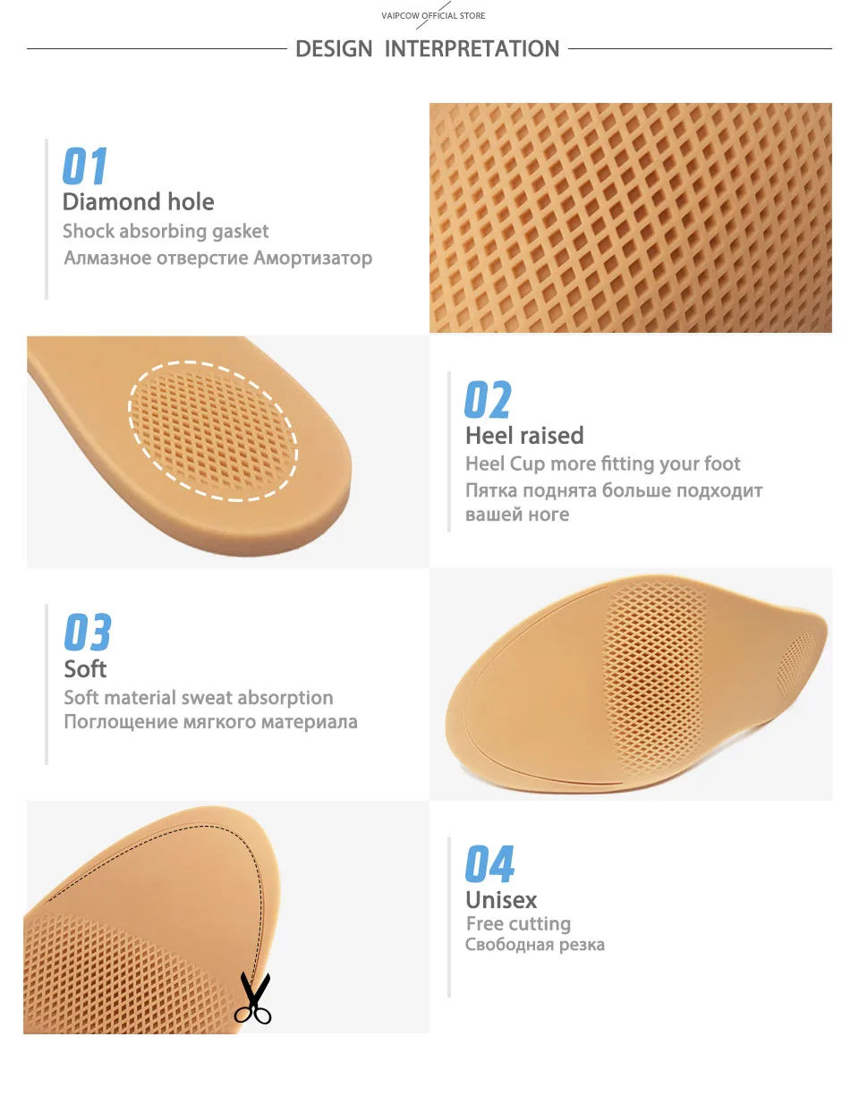 Fully silicone material insoles Details 2