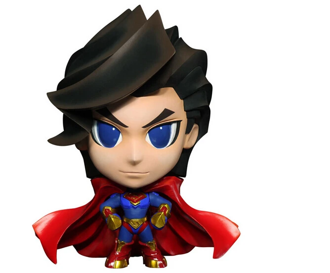 

Newest 1pcs Q version LED light Avengers Superman action pvc figure toy tall 15cm.
