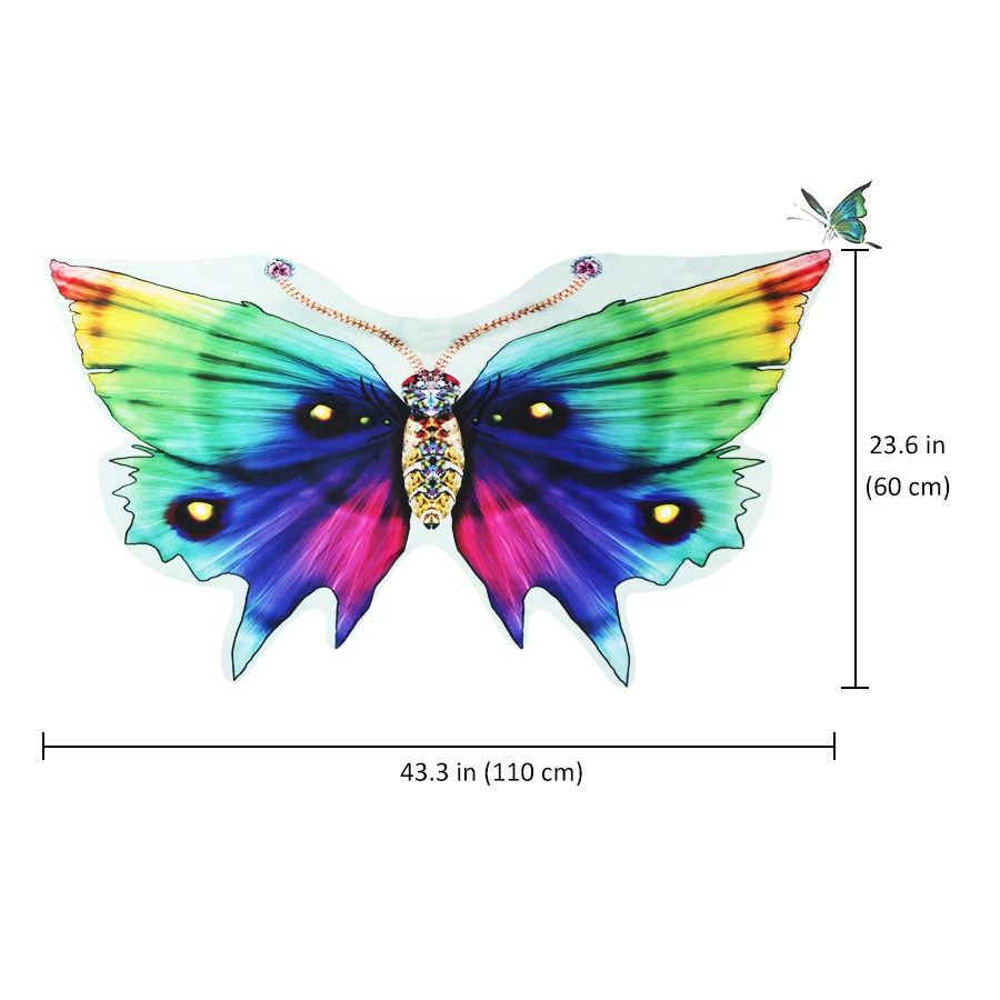 120*70 cm SPECIAL Dreamy Butterfly Wings Costume for Girls Fancy Dress up Pretend Play Party Favor Stage Dance Costume