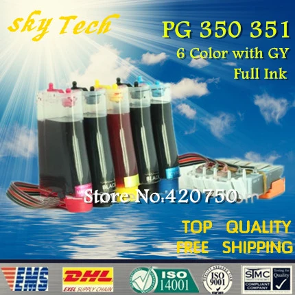 

6 Color Full ink CISS For PGI350 CLI351 , BCI350 BCI351 CISS For Canon Pixus MG6330 MG7130 IP8730 ,with ARC chips