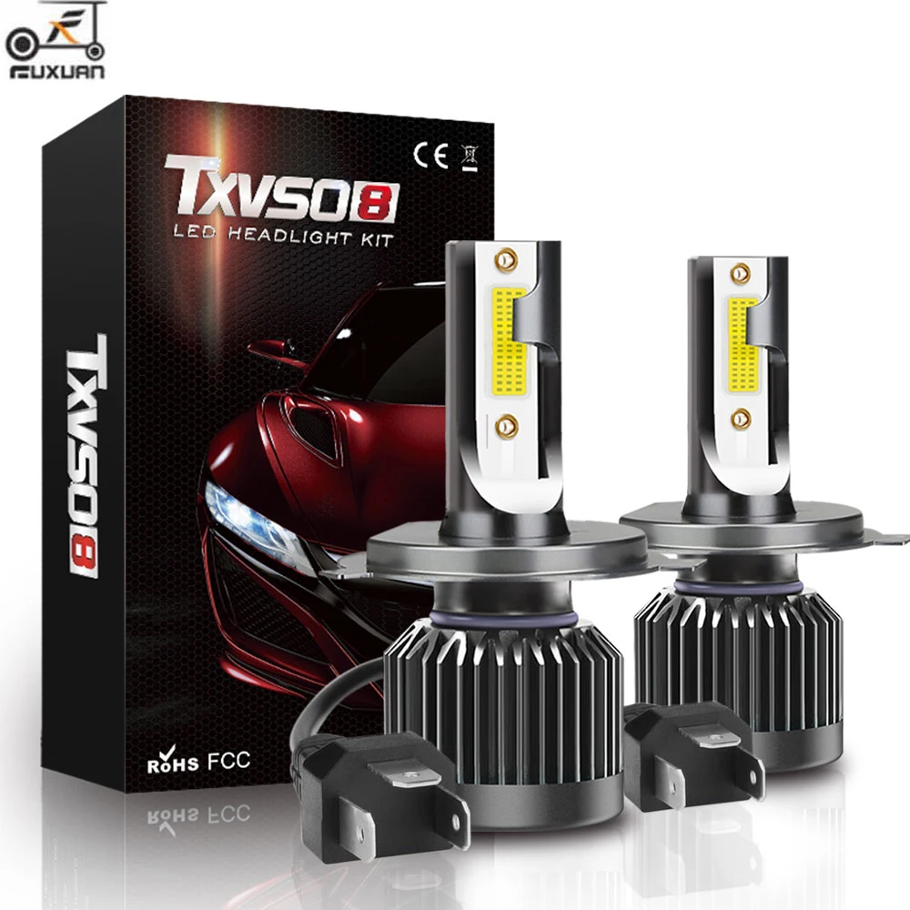 

2Pcs Mini H4 LED Bulb H4 LED Car Headlight Bulbs Kit 8000LM 80W Auto Headlamp 6000K Car Lights 12V 24V