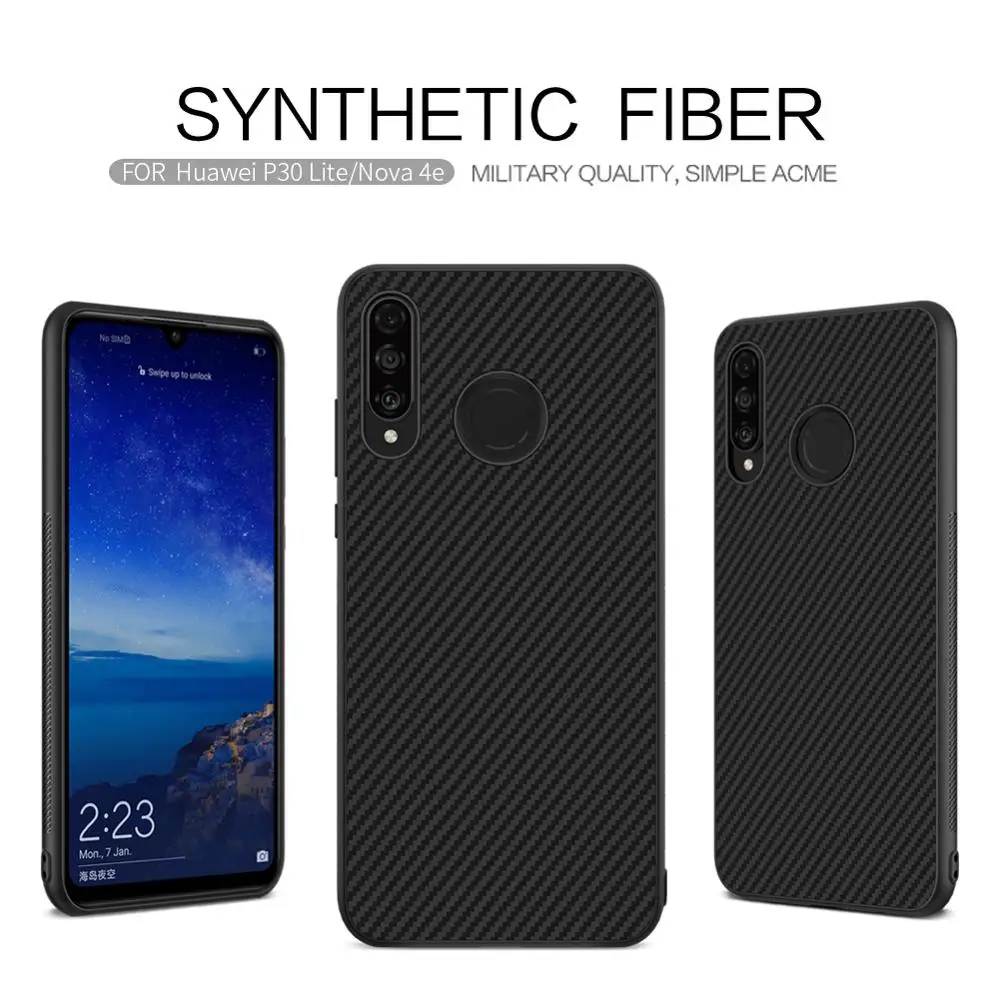 

Huawei P30 Lite case Nillkin synthetic Carbon Fiber PP Shield Back Cover Case for Huawei P30 Lite