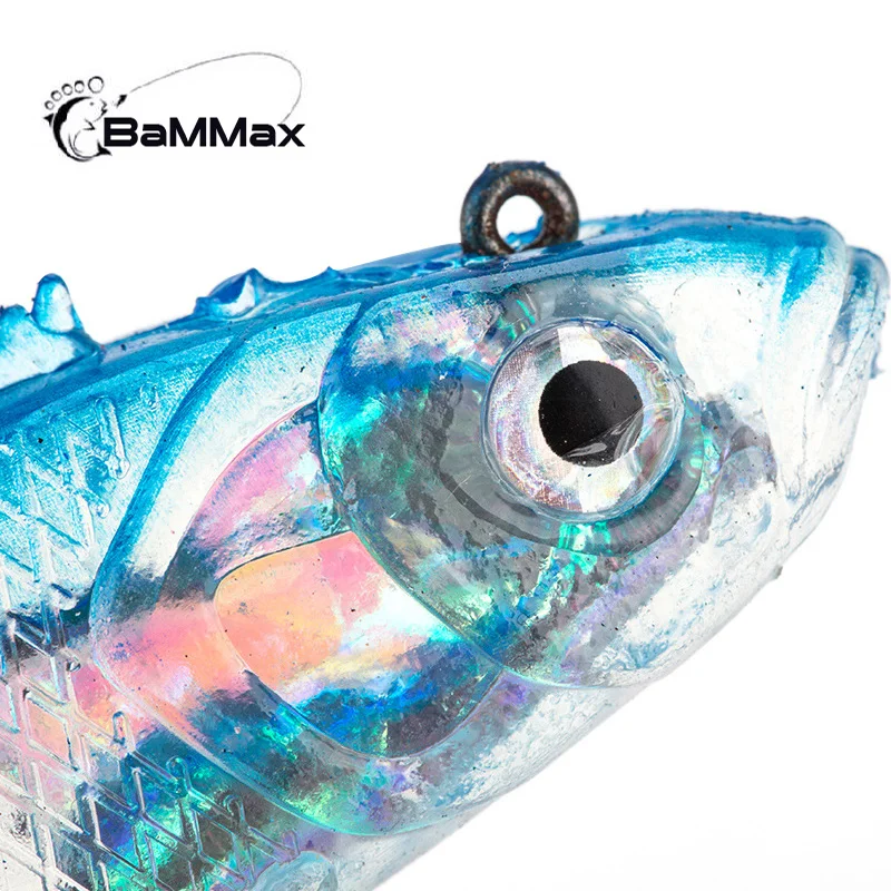  BaMMax Fishing lure 14g 8.5cm Soft lures with Hook  Wobblers Artificial Bait Silicone Sea Bass Carp 3D Eyes Lead Fishing Lures