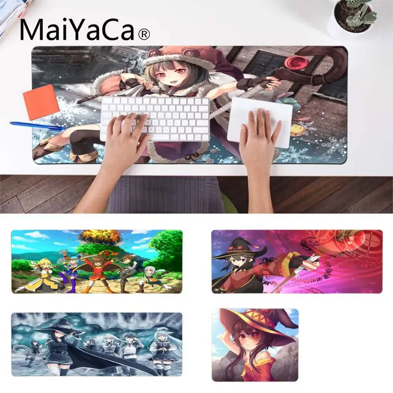 Большой коврик для мыши красивое аниме MaiYaCa Megumin Mahou Shoujo Anime компьютерный