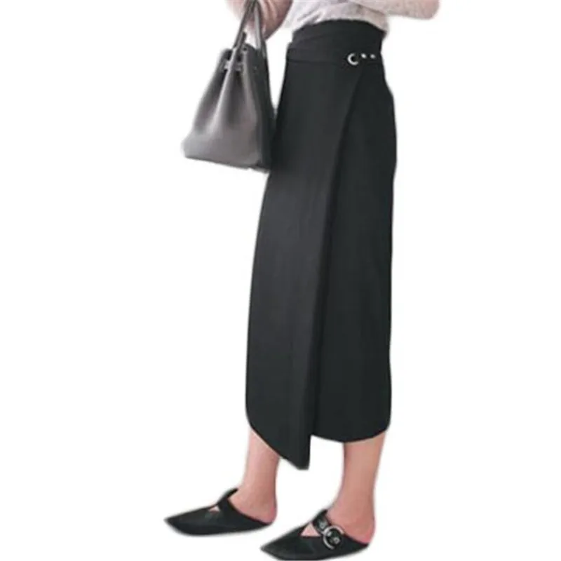 

Vintage Long Skirts Womens 2016 Maxi Ladies Skirt Black High Waist Casual Women Skirt NQ077