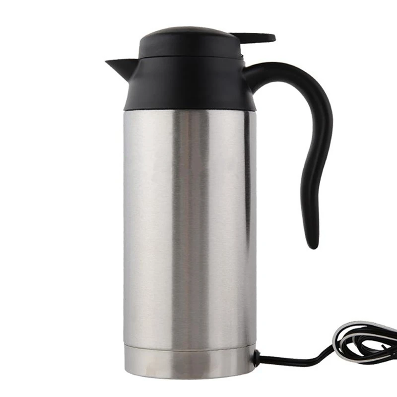 Stainless Steel Cup Kettle 750ml 12V Car Based Heating Travel Thermoses Coffee Tea Heated Mug ...