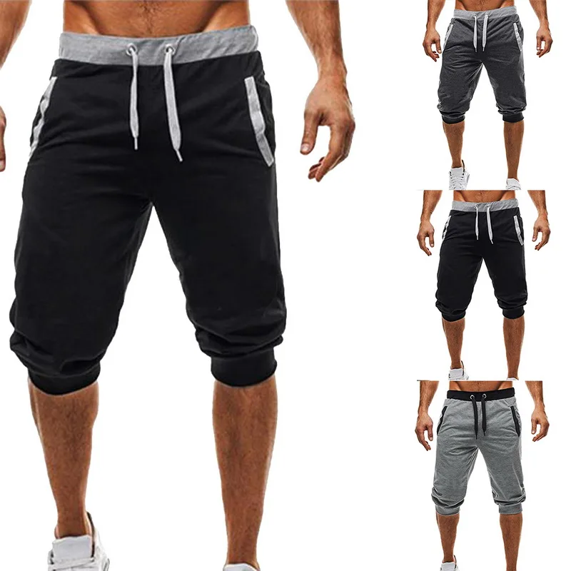 

Oeak Summer Fashion Men Fitness Elastic Stretchy Shorts Bodybuilding Bermuda Sweatpants Short for Male 2019