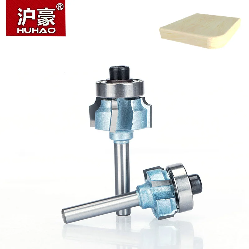 HUHAO 1pc 1 4 Woodworking Bit With Bearings CNC Tool Four Teeth Trimming Milling Cutter font