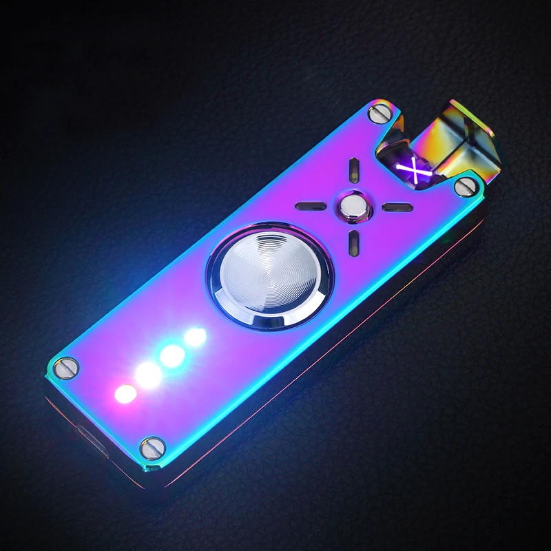 Fidget Spinner Lighter Double Arc Windproof Colorful Personality
