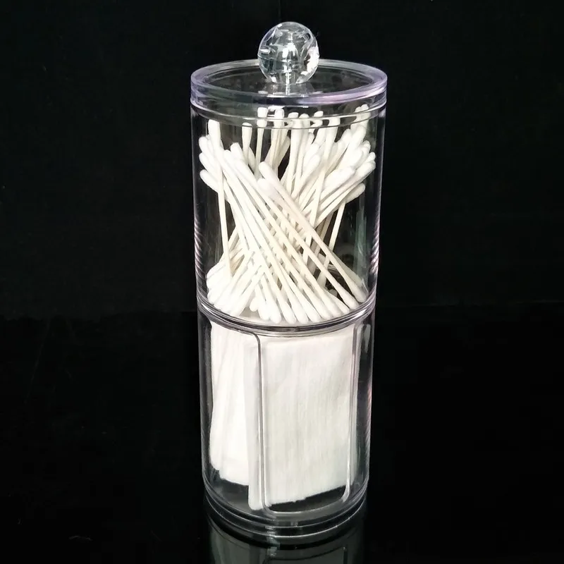 New Dual Layer Multipurpose Cotton Swabs Organizer Cotton Pads Holder