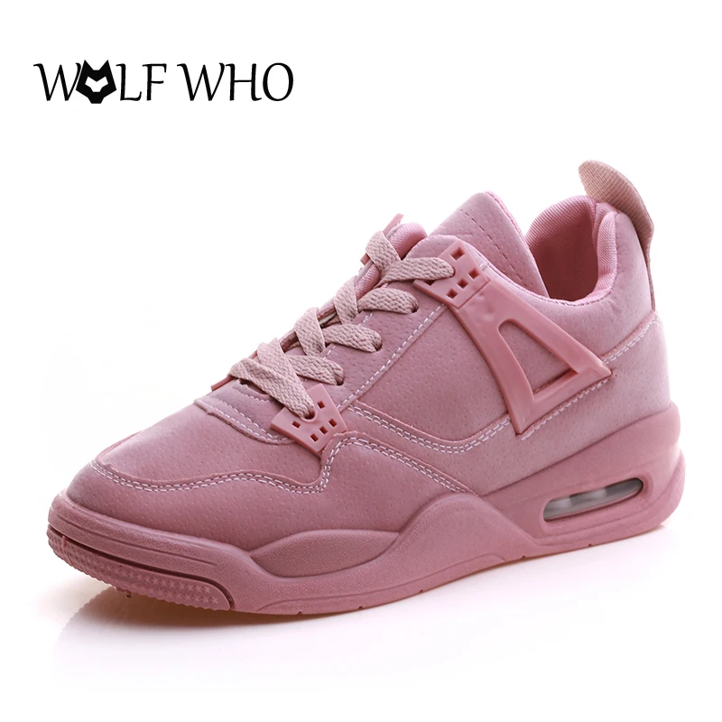 

WOLF WHO Air Custion Grils Wedges Board Shoes Autumn Casual Trainers Women Shoes Outdoor Walking Sapatos Lace Up Ladies Flats