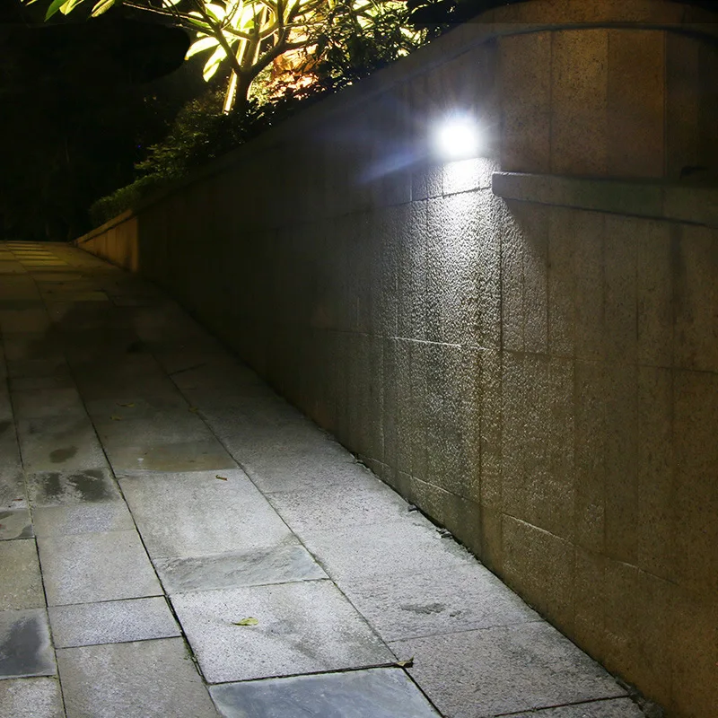 New Solar PIR Motion Detection Waterproof Porch Light Auto Outdoor Garden Fence Stairs Wall Lamp Dual Sensors Led Lights