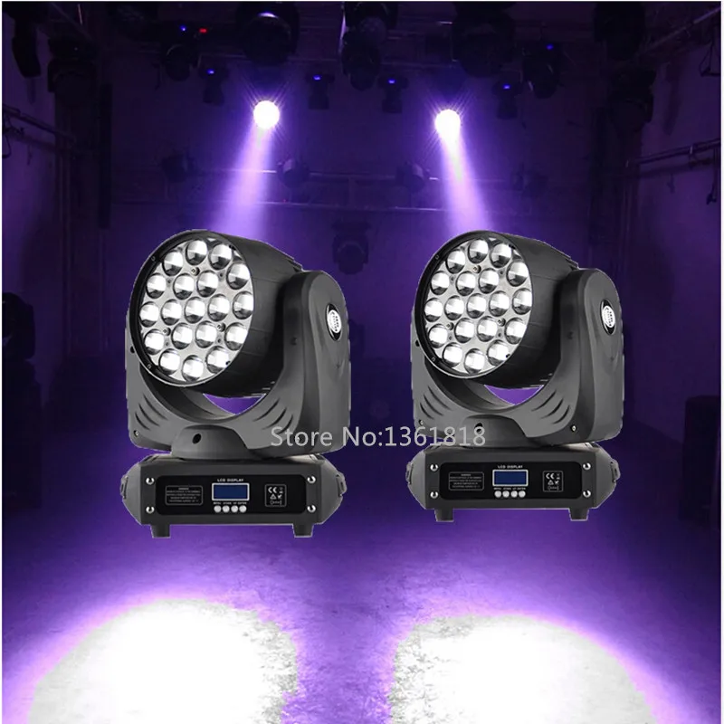 

zoom moving head light 19x15w rgbw 4in1 mixing color effect dmx stage light