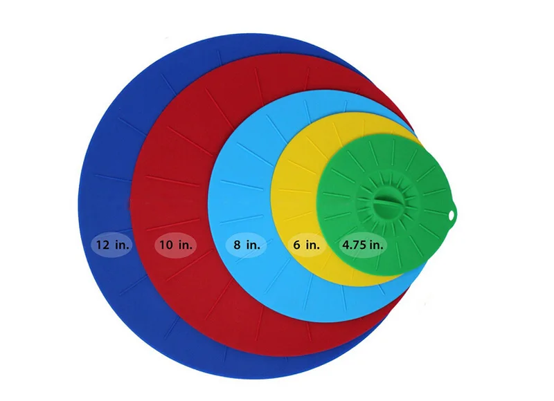5 шт./компл. универсальная силиконовая крышка всасывания-чаша, сковорода Крышка для кастрюли-силиконовые растягивающиеся крышки силиконовые кухонные пробки крышка