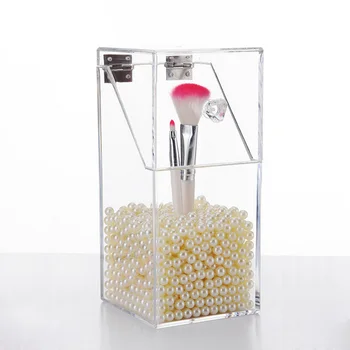 

Pearl Clear Acrylic Cosmetic Organizer Makeup Brush Container Storage Box Holder Lipstick Storage Container Pencil Clear Box