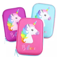 unicorn school pencil case Minecraft kalem kutusu Cute animal estuche escolar EVA stationery pen case pencil
