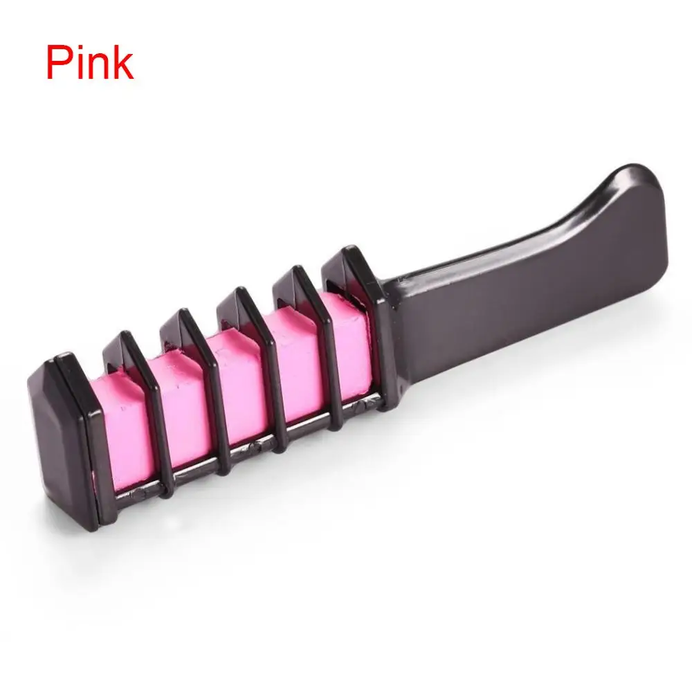 Профессиональный мини 6 цветов Расческа для окрашивания волос Одноразовая расческа для окрашивания волос мелки для личного салона временный инструмент для укладки TSLM2 - Цвет: Pink