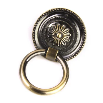 

Antique Bronze Drawer Round Pull Ring Kitchen Cupboard Cabinet Door Knob With Mounting Screw Decor 45mm Pack Of 10PCS