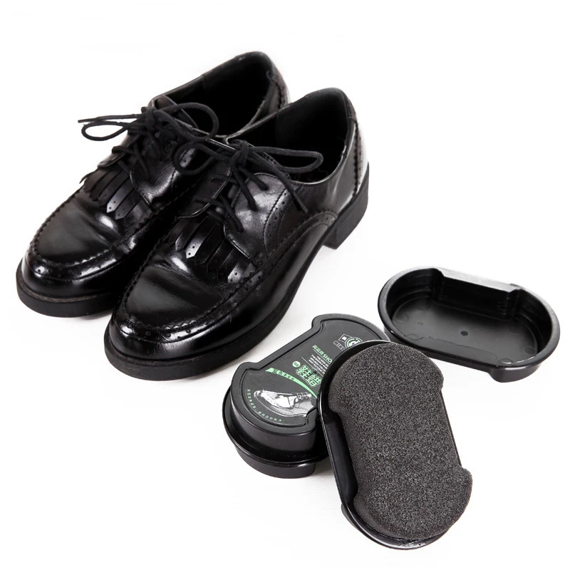 1Pcs Quick Shine Shoes Brush Cleaner Leather Polishing Cleaning liquid wax shining Sponge ...