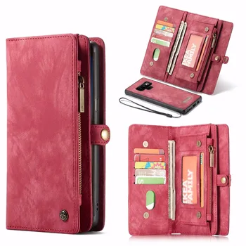 

Business Leather Flip Case for Samsung Galaxy Note 9 Hybrid 2 in 1 Detachable Magnetic Sanp Wallet Card Money Slot Photo Frame