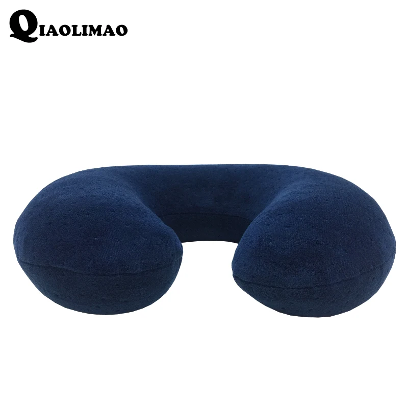 

New 100% Velvet Solid color U Shaped Pillow Memory Foam Travel Pillow Office Flight Traveling Neck Rest Soft Cushion Health Care