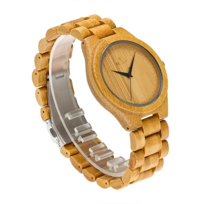 Fashion Bamboo Men's Wood Watch Casual Couple Watches Simple Creative Bamboo Quartz Wristwatches Sale