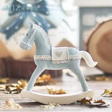 Miz голубая лошадь ручной работы игрушка для детей неваляшка подарок для детей Рождественское украшение подарок на день рождения